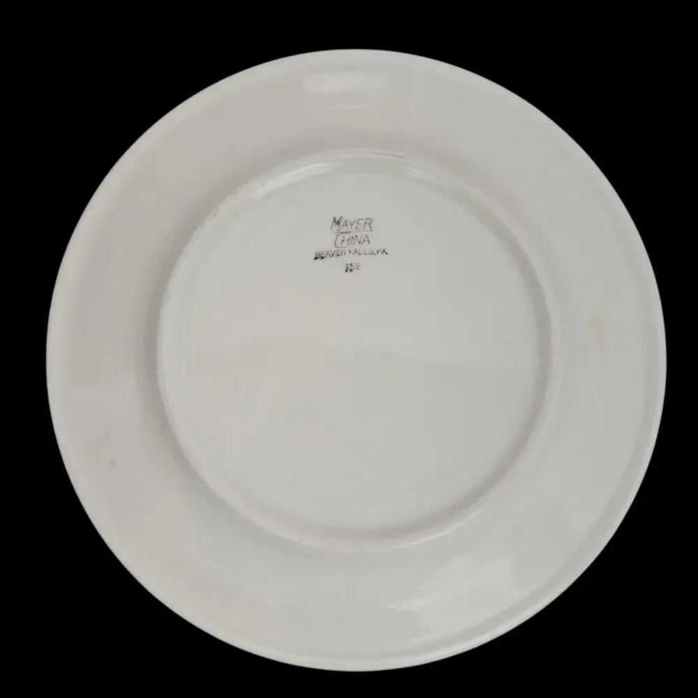 Mayer China Green Band Restaurant Ware Dessert Plate 6.5